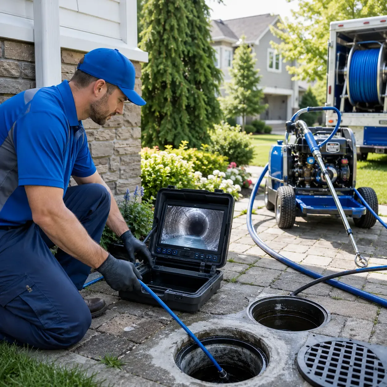 Outdoor drain cleaning professionals serving Bleiblerville, TX